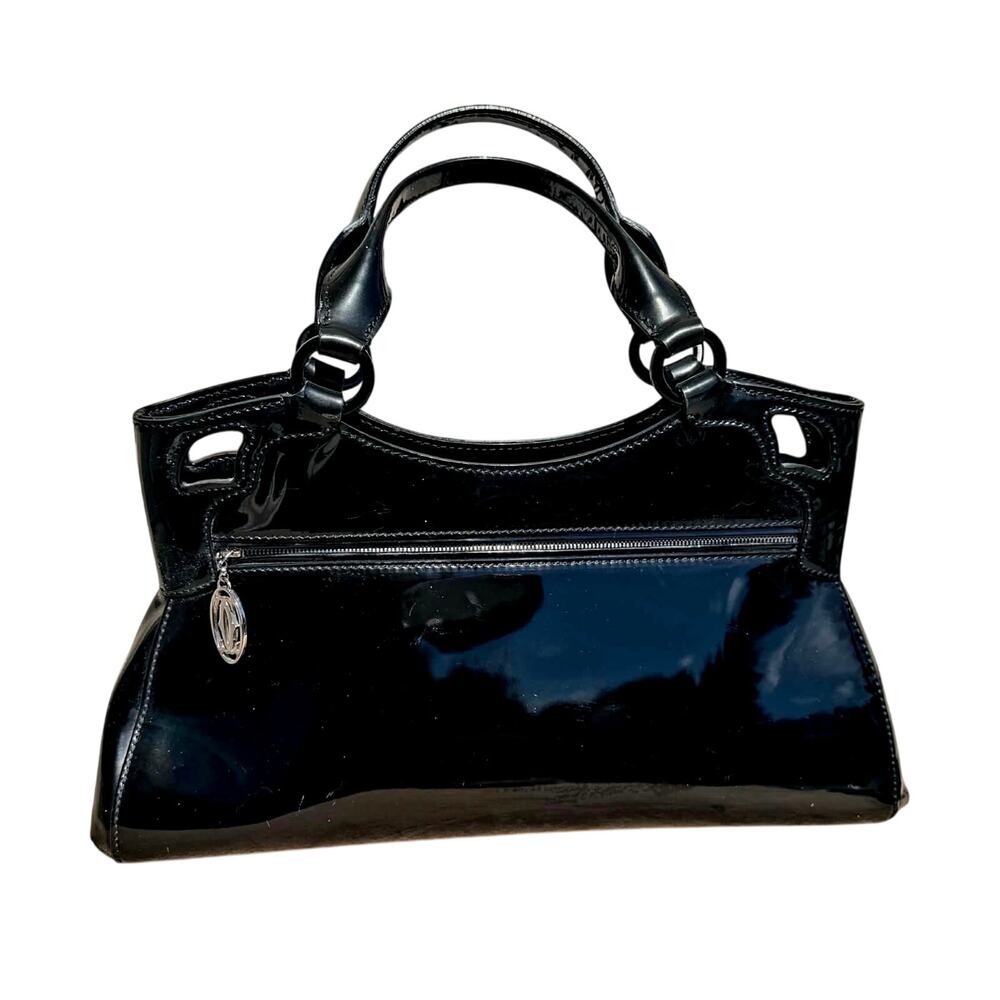 Marcello de Cartier Black Patent Leather Tote EUC w/COA - Picture 6 of 12